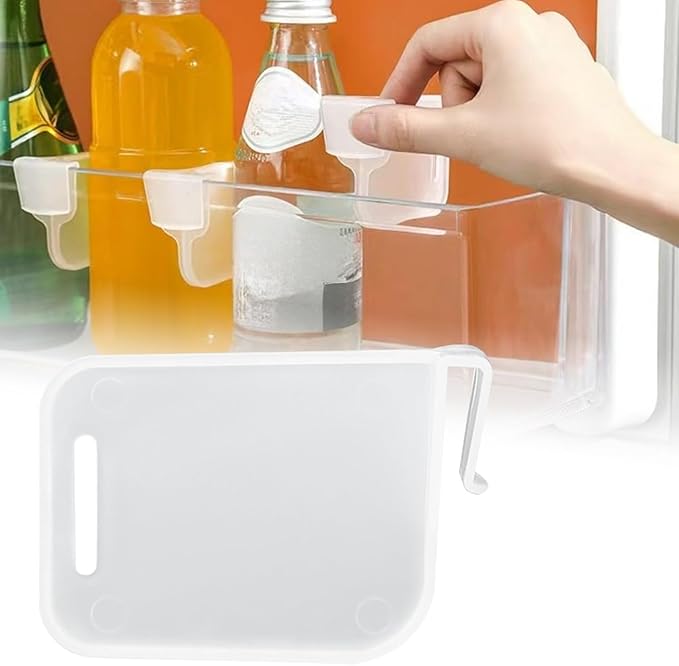 12PCS Adjustable Fridge Divider - Clear Retractable Dividers with Clip for Refrigerator Shelves & Storage, Expandable from 3.1" to 4.7", Fits Freezer Drawers & Cabinets, Space-Saving (Non-retractable)