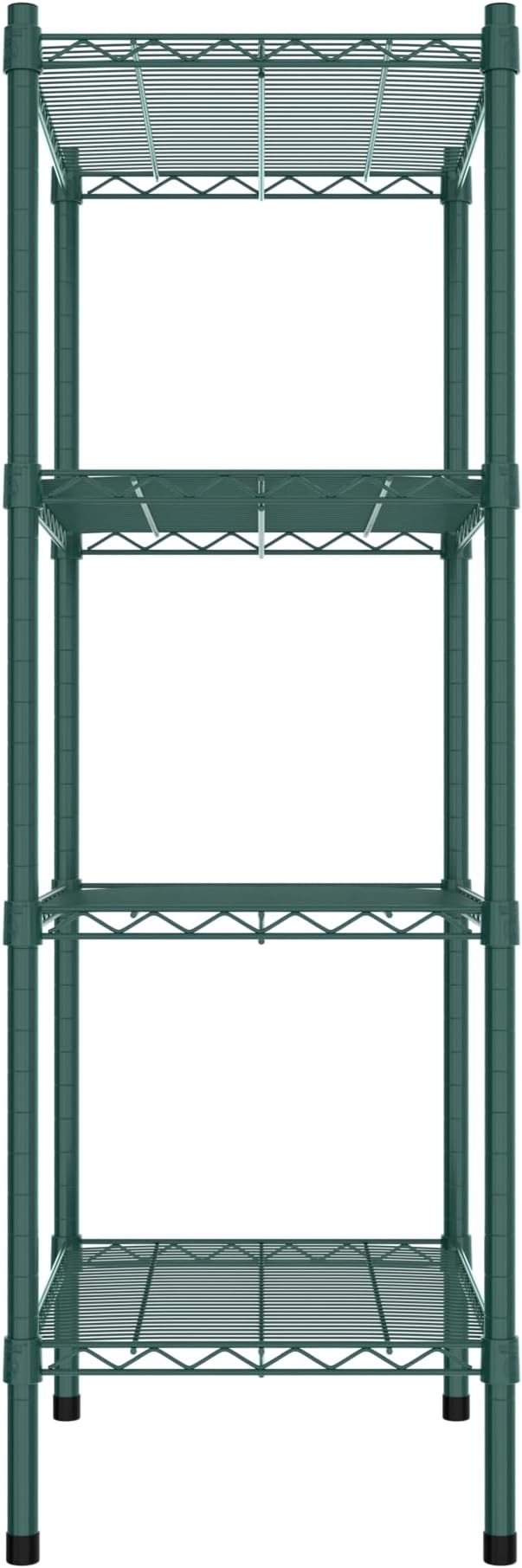 Commercial NSF Listed Green Epoxy Stationary Wire Shelving Kit 18" x 24" x 54", with 4 Shelves Perfect for Warehouse, Walk-in Refrigerator, Freezer, Grocery Store, Restaurant, Dishroom