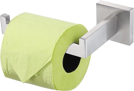 LANC Bathroom Toilet Paper Holder, Brushed Nickel Toilet Paper Roll Holder Wall Mounted for Bathroom Washroom, Toilet Tissue Roll Holder TP Dispenser Hangers Stainless Steel Left, A8807BN-LF