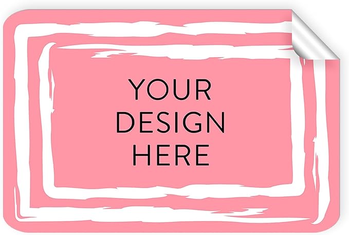 100 Custom Vinyl Stickers - Upload Your own Image, Text, Design, Logo - Personalized Logo Labels for Handmade, Packaging, Bottle, Jars, Candle, Brand Stickers (Pink, 5x3)