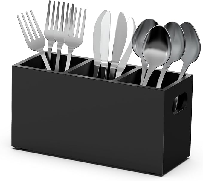 Silverware holder, Wooden silverware organizer, Utensil holder for party, Utensil holder for party for Countertop Spoon