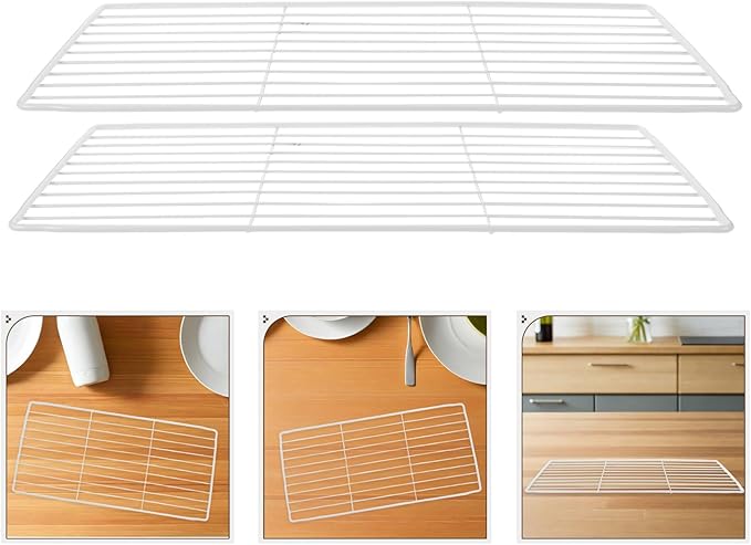 Freezer Rack Refrigerator Compartment Divider Metal Wire Mesh Shelf Fridge Organizer for Kitchen Freezer Storage and Refrigerator Compartment Separation