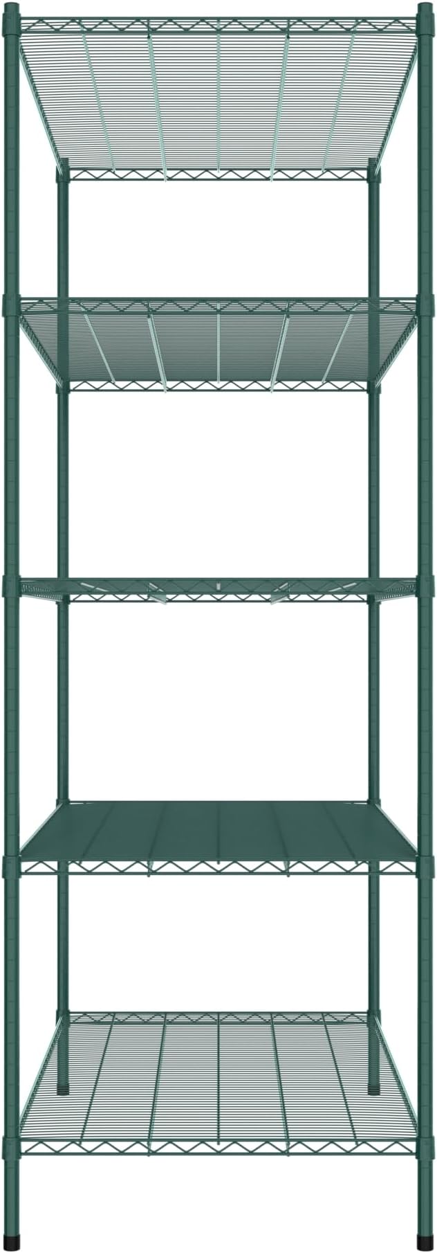 Commercial NSF Listed Green Epoxy Stationary Wire Shelving Kit 30" x 54" x 86", with 5 Shelves Perfect for Warehouse, Walk-in Refrigerator, Freezer, Grocery Store, Restaurant, Dishroom