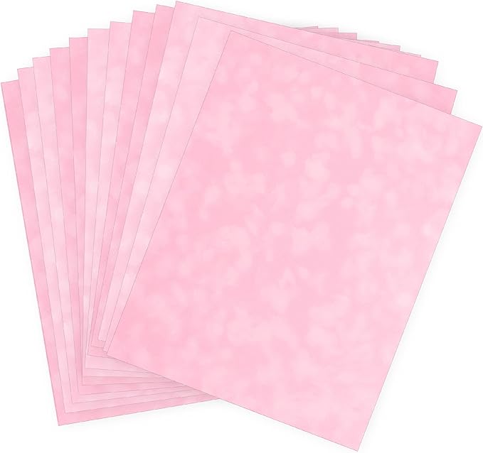 S.E.I Bubblegum Velvet Paper, Felt Fabric For Drawer and Jewelry Box Liner, 8.5" x 11" - 12 Sheets