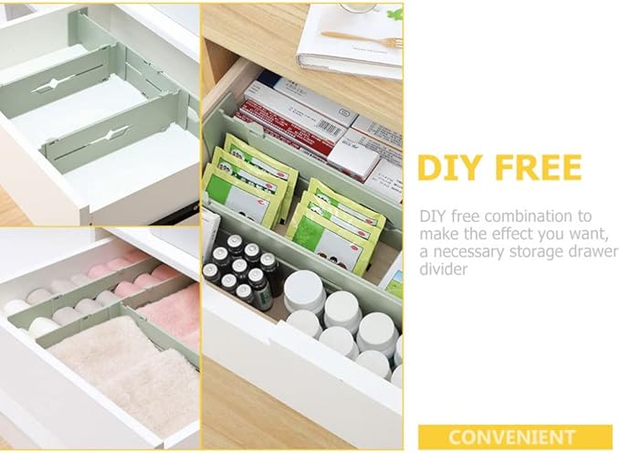 FAVOMOTO 4pcs Retractable Drawer Partition Boards Multi-Functional Organizers for Drawer Sorting Space-Saving Design for Clothing Towels and Accessories Stylish for Storage