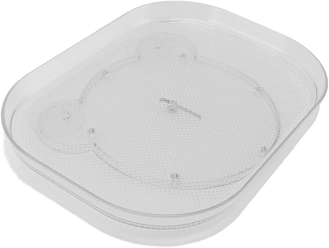 Cryfokt Turntable Organizer for Refrigerator, Non Slip Bottom 360 Degree Rotating Storage Tray, Space Saving Refrigerator Organizer and Storage Tray for Snacks (1)