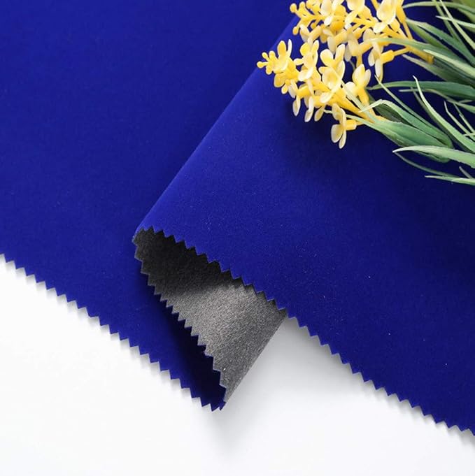 Self Adhesive Blue Velvet Flocking Liner for Jewelry Drawer Art Crafts DIY Project Velvet Fabric Peel and Stick Drawer Velvet Liner 17.7" x 78.7"
