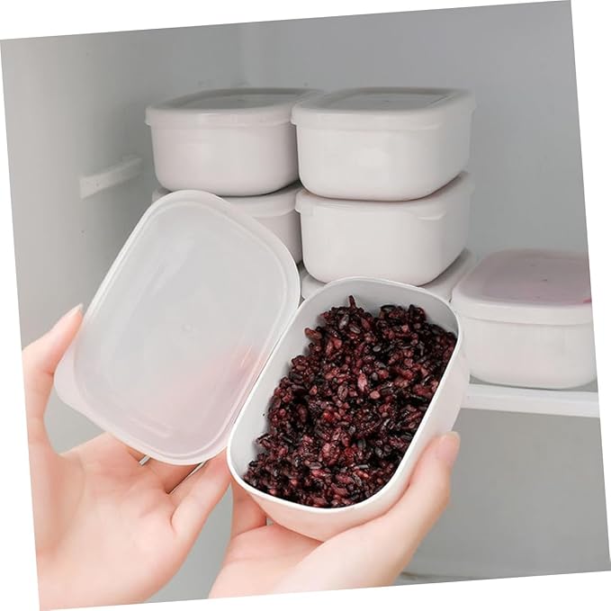 8pcs Airtight Rice Storage Containers Fridge Organizer for Coarse Cereals and Snacks Portable Food Preservation Boxes for Freezer and Kitchen Organization