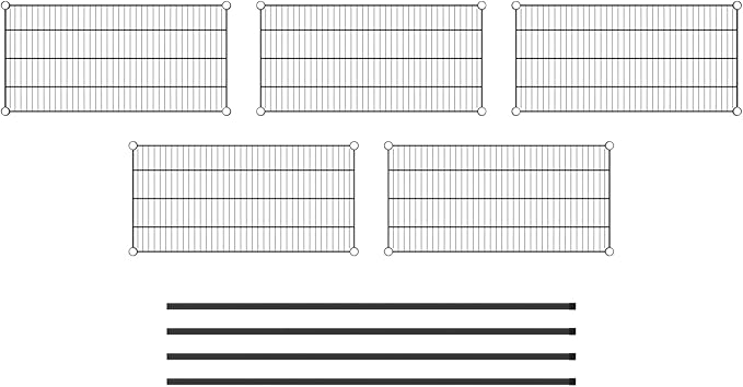 Commercial NSF Listed Black Epoxy Stationary Wire Shelving Kit 18" x 36" x 64", with 5 Shelves Perfect for Warehouse, Walk-in Refrigerator, Freezer, Grocery Store, Restaurant, Dishroom