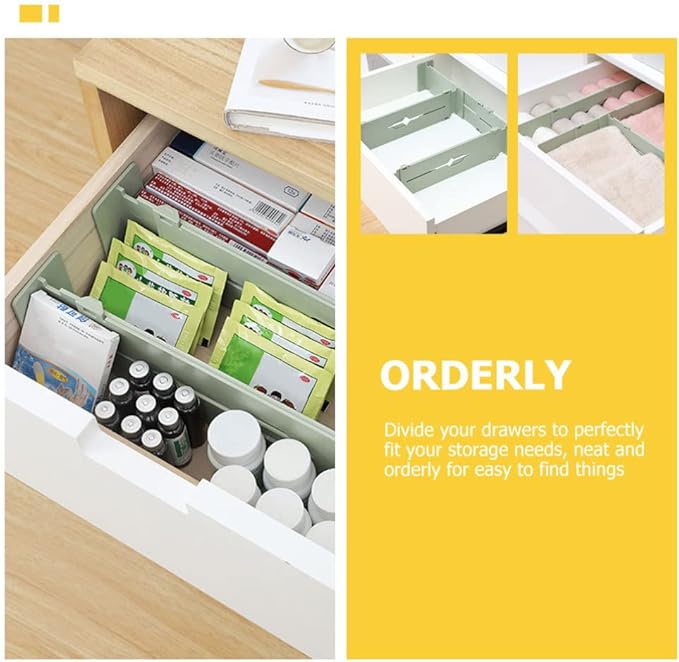 FAVOMOTO 4pcs Retractable Drawer Partition Boards Multi-Functional Organizers for Drawer Sorting Space-Saving Design for Clothing Towels and Accessories Stylish for Storage