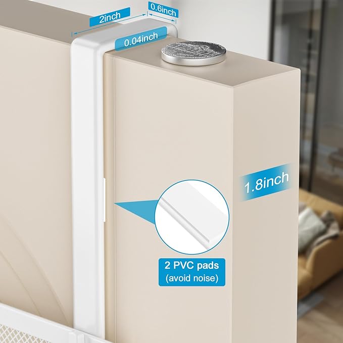 Over The Door Hooks Organizer, Door Hanger Towel Rack with 2 Baskets, Adjustable Over The Door Coat Rack, Back of Door Storage for Bedroom, Kitchen, Bathroom (White)