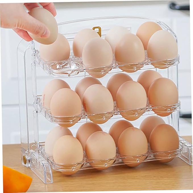 Holder Organizer for Kitchen Refrigerator Clear Container Vertical Storage for Freshness and Space-saving for Fridge and Pantry Organization