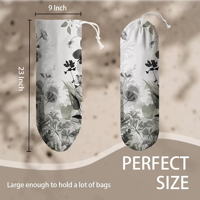 Aesthetic Grocery Bag Holder, Shopping Trash Bags Organizer, Modern Decorative Bag Storage Dispenser for Home Kitchen, Gifts for Women Family Friends Grandma Mom
