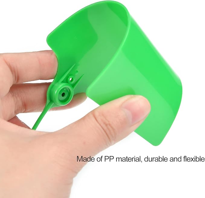 LeadSeals 100 Plastic Tags Shipping Tags Water Proof Tags for Labeling Shipping Labels Security Seals Writable Marker Ties Hanging Tags Storage Tag with One Marker Pen (Green)