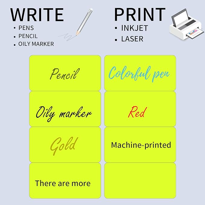 YEGAWEN Shipping Labels Stickers, 2"×4" Printable Mailing Label for Laser/Inkjet Printing- Matte, Permanent Adhesive Labels Stickers (Fluorescent Yellow)