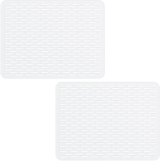 Bligli Mesh Sink Mat, 15.7 x 11.8inch Sink Prtector Mats for Kitchen Sinks, PVC Eco-Friendly Sink Protectors for Bottom of Sink, Fast Draining, Easy Cleaning, Clear