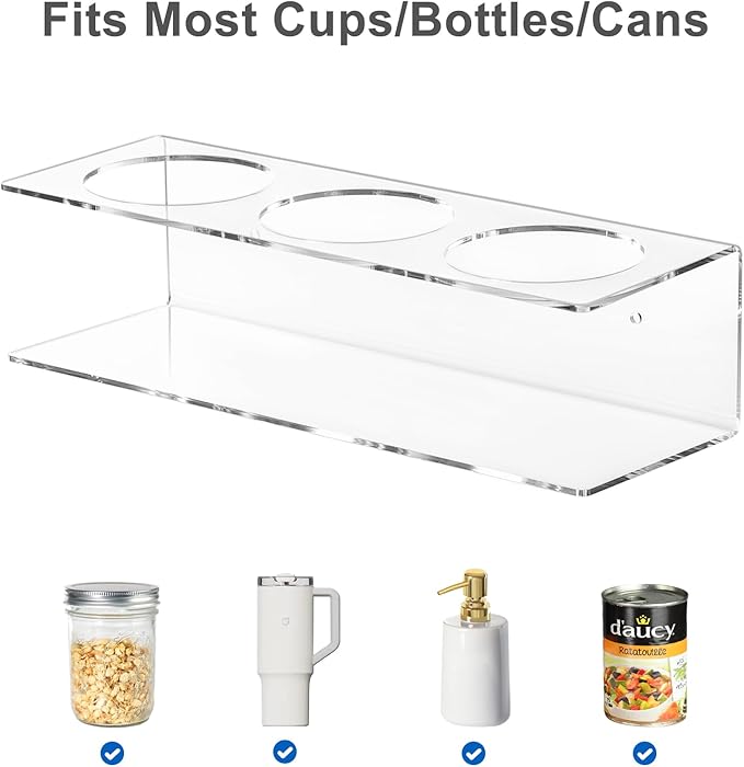 4 Pack Water Bottle Organizer for Stanley 40 oz Tumbler, Water Bottle Holder for Cabinet, Cups/Bottles/Cans Holder Storage