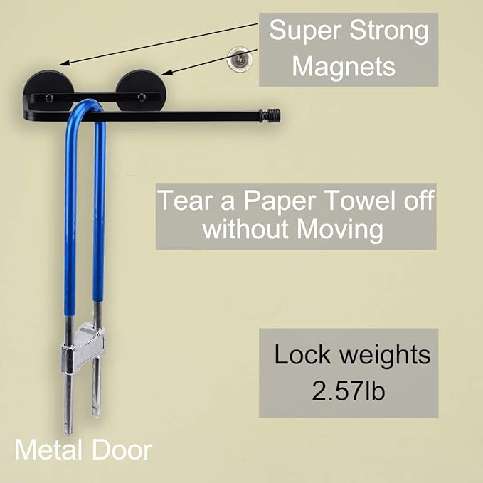 Magnetic Paper Towel Holder Paper Towel Rack Tower Bar for Refrigerator, Metal Cabinet Black
