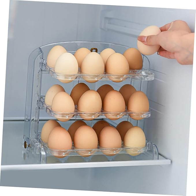 Holder Organizer for Kitchen Refrigerator Clear Container Vertical Storage for Freshness and Space-saving for Fridge and Pantry Organization