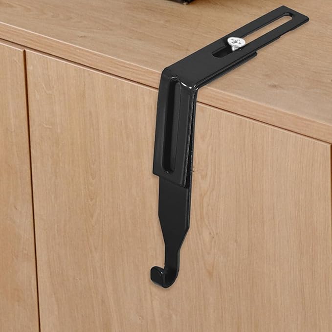 BESPORTBLE 2pcs Adjustable Over Door Cabinet Hooks Heavy Duty Metal Hanging Organizer Multipurpose Hooks for Bedrooms and Cabinets Sturdy Minimalist Design with Flexible Fit