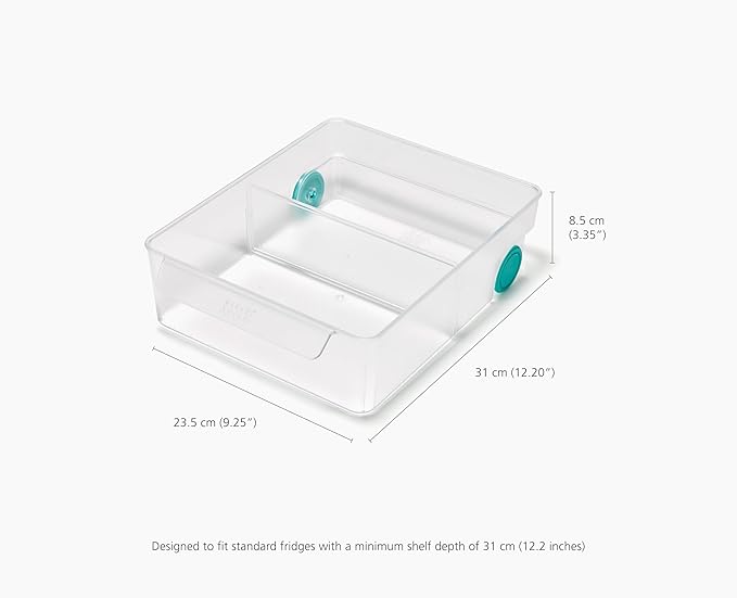 Joseph Joseph FridgeStore XL Fridge Storage Drawer Caddy – Extra-Large Organizer with Handle and Wheels for Easy Access, BPA-Free