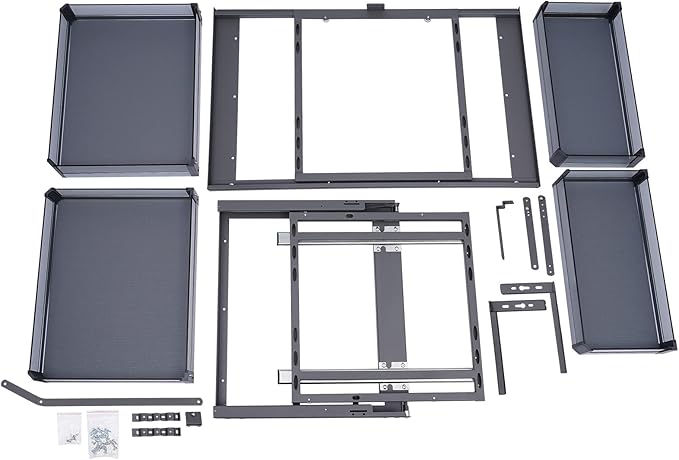 14" Blind Corner Pull Out Organizer,2 Tiers Blind Corner Cabinet Pull-Out Organizer with 4 Baskets,Adjustable Height, Left Open & Right Open Compatible,Kitchen Slide Out Cabinet Organizer,Soft Close