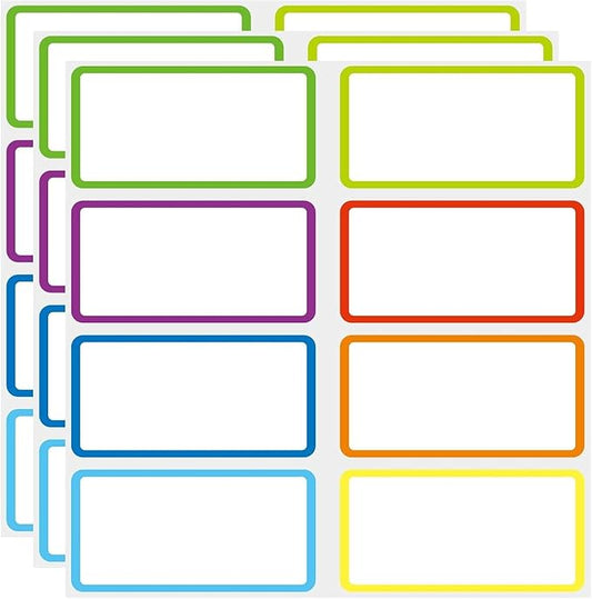 Reusable Sticky Notes Dry Erase Labels for Organizing, Storage Bin, Craft, Jars, Pantry Labels, Chalkboard Labels for Office School Home Gift Chioce, Removable (2x4 inches, 24PCS) (Multi-Color)