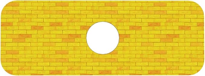 Yellow Bricks 15" X 5.5" Kitchen Sink Splash Guard Faucet Faucet Guard Draining Mat Sink Splash Guard Faucet Kitchen Bathroom