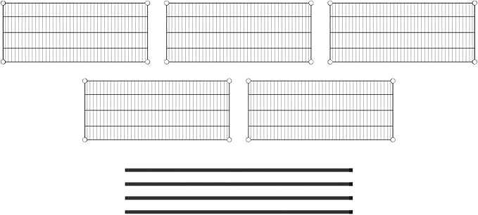 Commercial NSF Listed Black Epoxy Stationary Wire Shelving Kit 18" x 42" x 64", with 5 Shelves Perfect for Warehouse, Walk-in Refrigerator, Freezer, Grocery Store, Restaurant, Dishroom