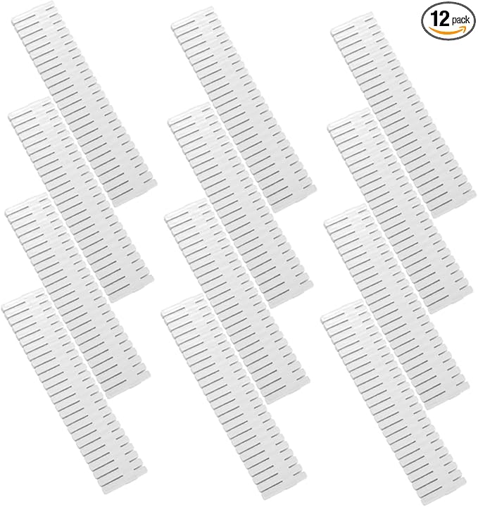 12pcs Adjustable Plastic Drawer Dividers Sub Organizers for Socks Underwear Makeup Kitchen Storage Versatile Storage