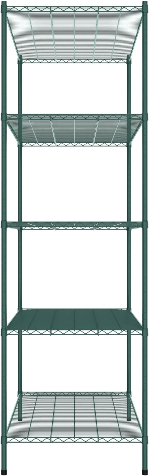 Commercial NSF Listed Green Epoxy Stationary Wire Shelving Kit 30" x 54" x 96", with 5 Shelves Perfect for Warehouse, Walk-in Refrigerator, Freezer, Grocery Store, Restaurant, Dishroom