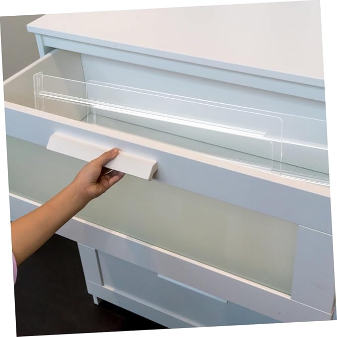 Cabilock 4pcs Dividers Practical Plastic Organizers for Home Storage Diy Drawer Classification Boards for Socks Underwear and Kitchen Use
