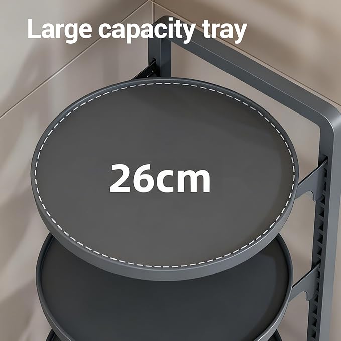 Pssopp Adjustable 4 Tier Pot Organizer, Carbon Steel Under Cabinet Pot Cookware Storage Rack for Pans Lids Kitchen Utensil