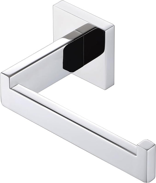 LANC Chrome Toilet Paper Holder, Bathroom Toilet Paper Roll Holder Wall Mounted for Bathroom Lavatory, Modern TP Holder Tissue Roll Dispenser Hanger Stainless Steel Polished Silver, A8807CP