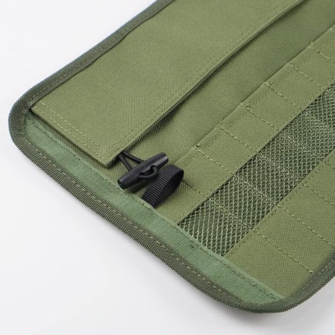 Cutlery Storage Bag,Portable Polyester Roll Up Pouch Bag For Forks, Spoons, Chopstick,Water Resistant Storage Kitchen Cooking Utensil Set Travel Organizer, Army Green
