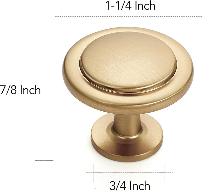 Ravinte 45 Pack Champagne Bronze Cabinet Pulls 1-1/4 inch Kitchen Cabinet Knobs Drawer Knobs Dresser Handles Drawer Pulls Door Dresser Handles