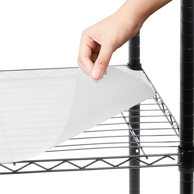 Sliner 8 Pack 16 x 36 Inch Wire Shelf Liner Clear Plastic Waterproof Liners for Organizing Metal Rack Shelves, Kitchen Cabinets, Cupboard, Pantry