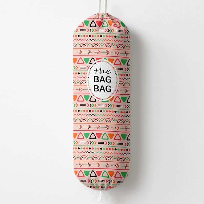 The Bag Bag Grocery Bags Holder, Boho Plastic Bags Holder Organizer For Shopping Sack, Reusable Hanging Grocery Sack Dispenser, Wall Mount Plastic Sacks Storage Container Dispensers