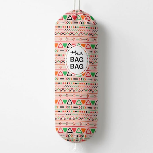 The Bag Bag Grocery Bags Holder, Boho Plastic Bags Holder Organizer For Shopping Sack, Reusable Hanging Grocery Sack Dispenser, Wall Mount Plastic Sacks Storage Container Dispensers
