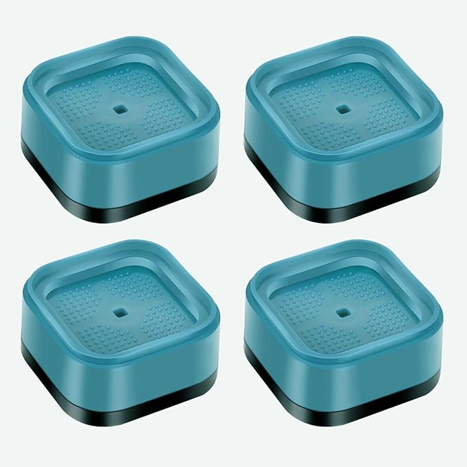 4 Pack Furniture Risers 1 Inch, Adjustable Bed Risers Heavy Duty for Table Desk Couch Chair Sofa Cabinet Bed Legs Dorm, Square Stackable Bed Raisers Blocks Lift Height 1", 2" or 3", Blue