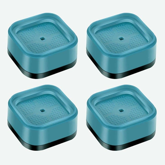 4 Pack Furniture Risers 1 Inch, Adjustable Bed Risers Heavy Duty for Table Desk Couch Chair Sofa Cabinet Bed Legs Dorm, Square Stackable Bed Raisers Blocks Lift Height 1", 2" or 3", Blue