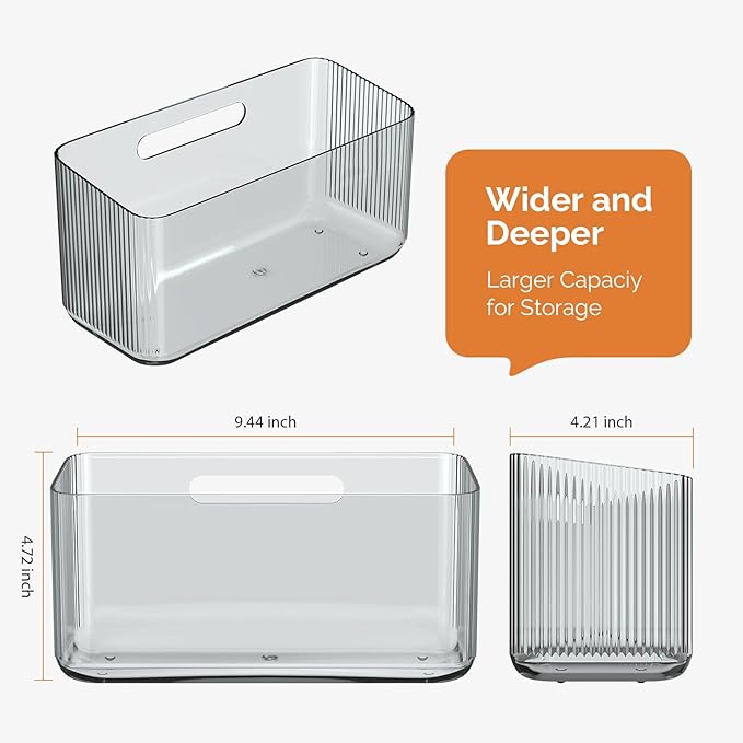 2 Pack Cabinet Door Organizers - Plastic Wrap Holders for Kitchen - No Drilling Wall Door Mount - Clear Grey