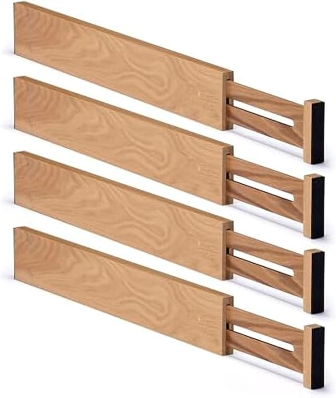 Copco Kitchen Drawer Dividers, Sprin Loaded, Utensil Organizers, Adjustable Drawer Dividers