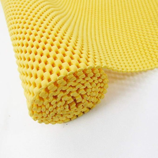 Drawer and Shelf Liner - Non Adhesive, Non Slip, Durable Grip for Shelves, Cabinets, Kitchen Tableware (Yellow, 12"x79")