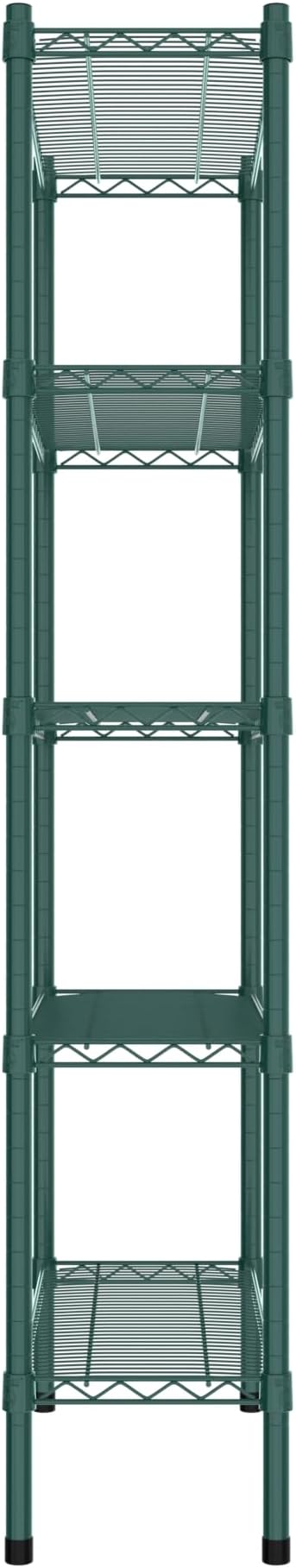 Commercial NSF Listed Green Epoxy Stationary Wire Shelving Kit 12" x 30" x 64", with 5 Shelves Perfect for Warehouse, Walk-in Refrigerator, Freezer, Grocery Store, Restaurant, Dishroom