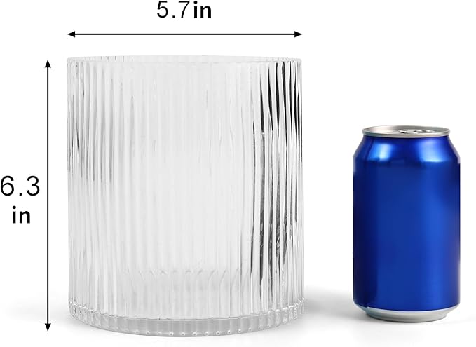 Utensil Holder, 6.3" Glass Kitchen Utensil Holder for Countertop, Large Cooking Utensil Holders for Kitchen Counter, Utensil Crocks for Farmhouse Decor
