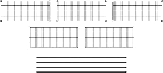 Commercial NSF Listed Black Epoxy Stationary Wire Shelving Kit 18" x 42" x 74", with 5 Shelves Perfect for Warehouse, Walk-in Refrigerator, Freezer, Grocery Store, Restaurant, Dishroom