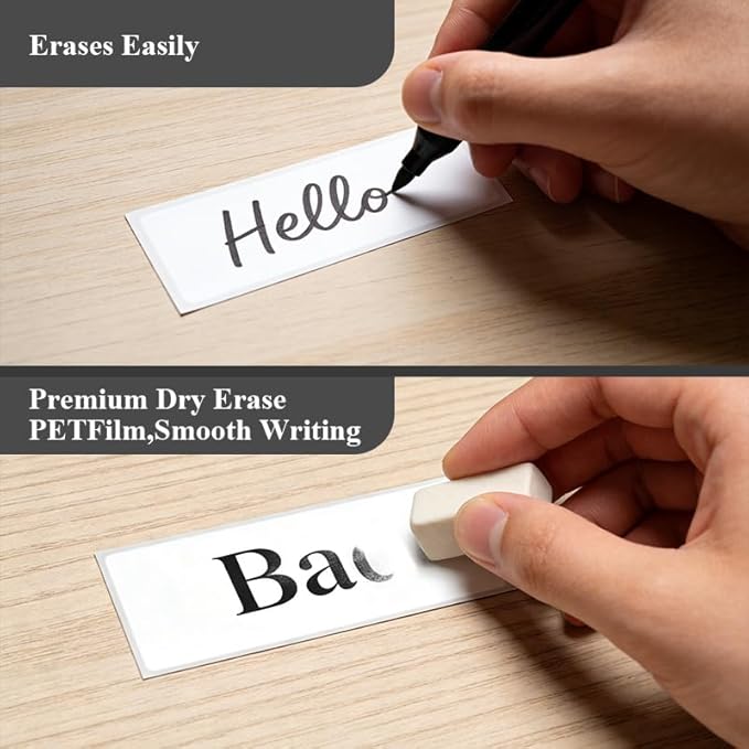 48 Pcs Reusable Dry Erase Labels, Reusable Sticky Notes Labels for Storage Bins Jars Pantry Organization, Dry Erase Stickers Fit Office School Home Craft(2x4inches)