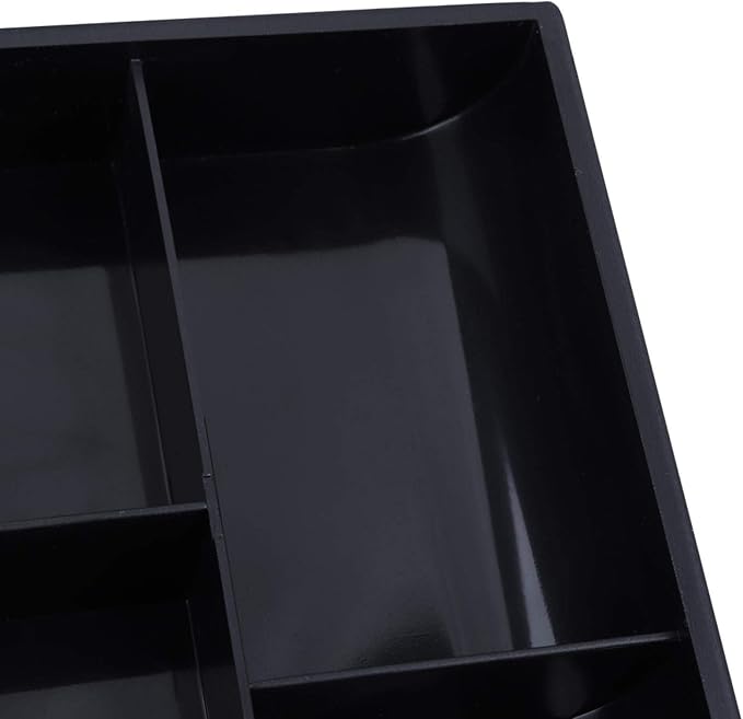 Tiiyee Cash Register Drawer Insert Tray, Cash Money Tray 4 Bill 3 Coin Currency Compartment Replacement Organizer Removable Slot Storage Case with Plastic Clip for Point of Sale System Stores
