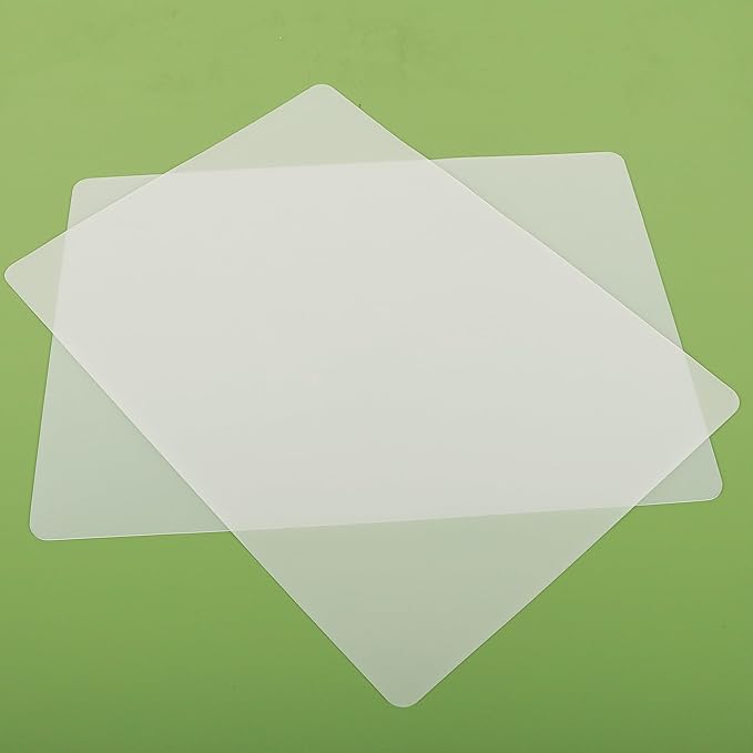 Clear Silicone Mat Small: 9" Non-Slip Baking Mat for Kitchen Counter - Heat Resistant Countertop Liner for Pastry 1/25 x 9 x 12 Inch Translucent (2/Pack)